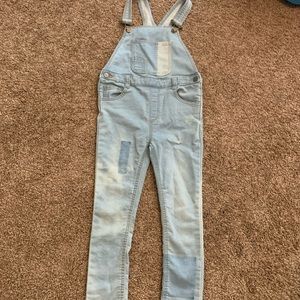 (7) girls skinny Jean overalls